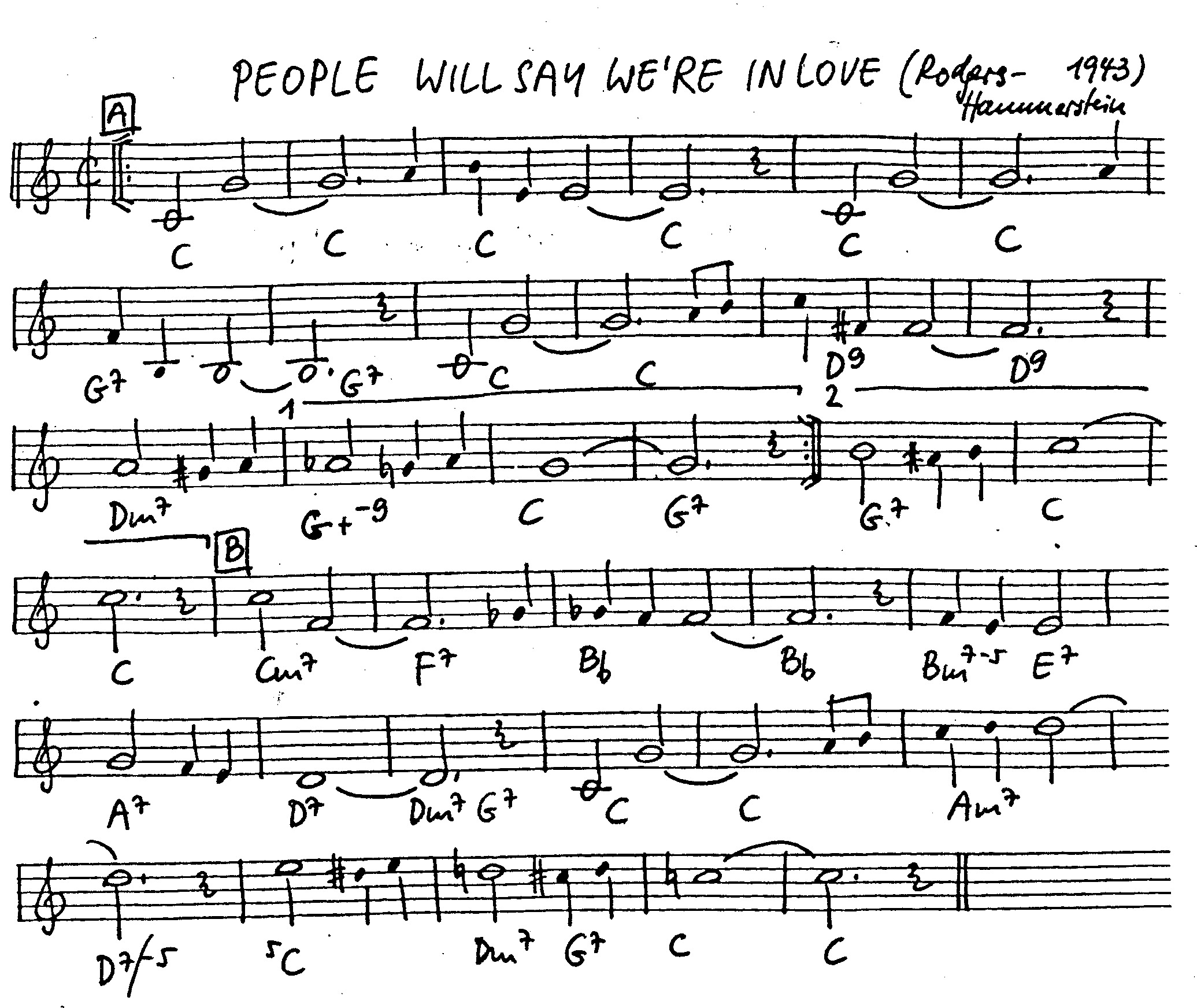 people will say we're in love leadsheet – book us for your next 20s or gatsby event